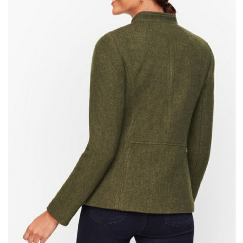 Talbots Olive Mossy Green Wool Viscose Button-Up Blazer 22W - Picture 15 of 16